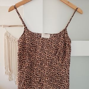 August the label leopard print tank